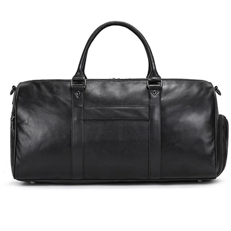 100% Genuine Leather Travel Weekender Bag