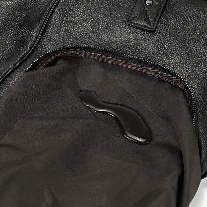 100% Genuine Leather Travel Weekender Bag