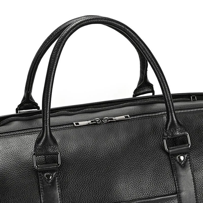 100% Genuine Leather Travel Weekender Bag