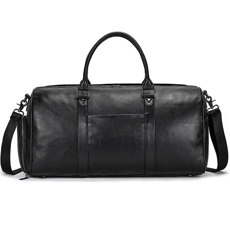 100% Genuine Leather Travel Weekender Bag