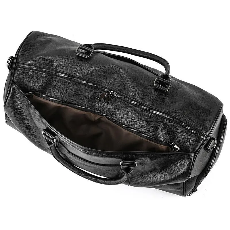 100% Genuine Leather Travel Weekender Bag