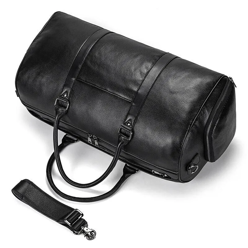 100% Genuine Leather Travel Weekender Bag