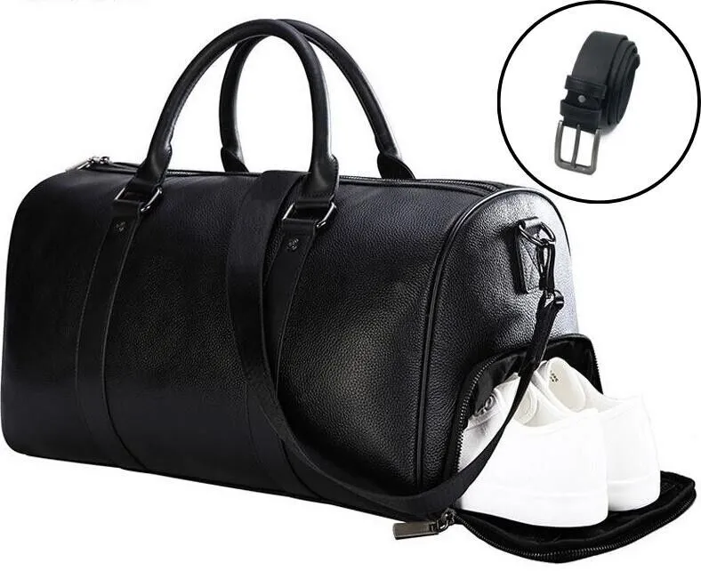 100% Genuine Leather Travel Weekender Bag