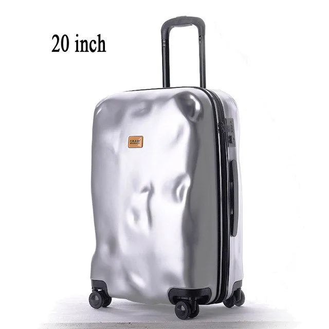 2016 New Fashion Crash Mode Solid Zipper Design Trolley Suitcase/Tsa Lock Luggage Suitcases/Women