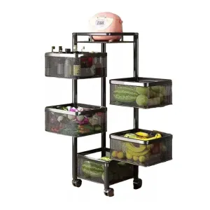 5 Tier Rotating Storage Trolley