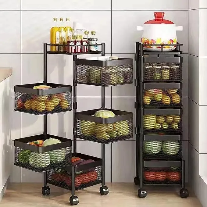 5 Tier Rotating Storage Trolley