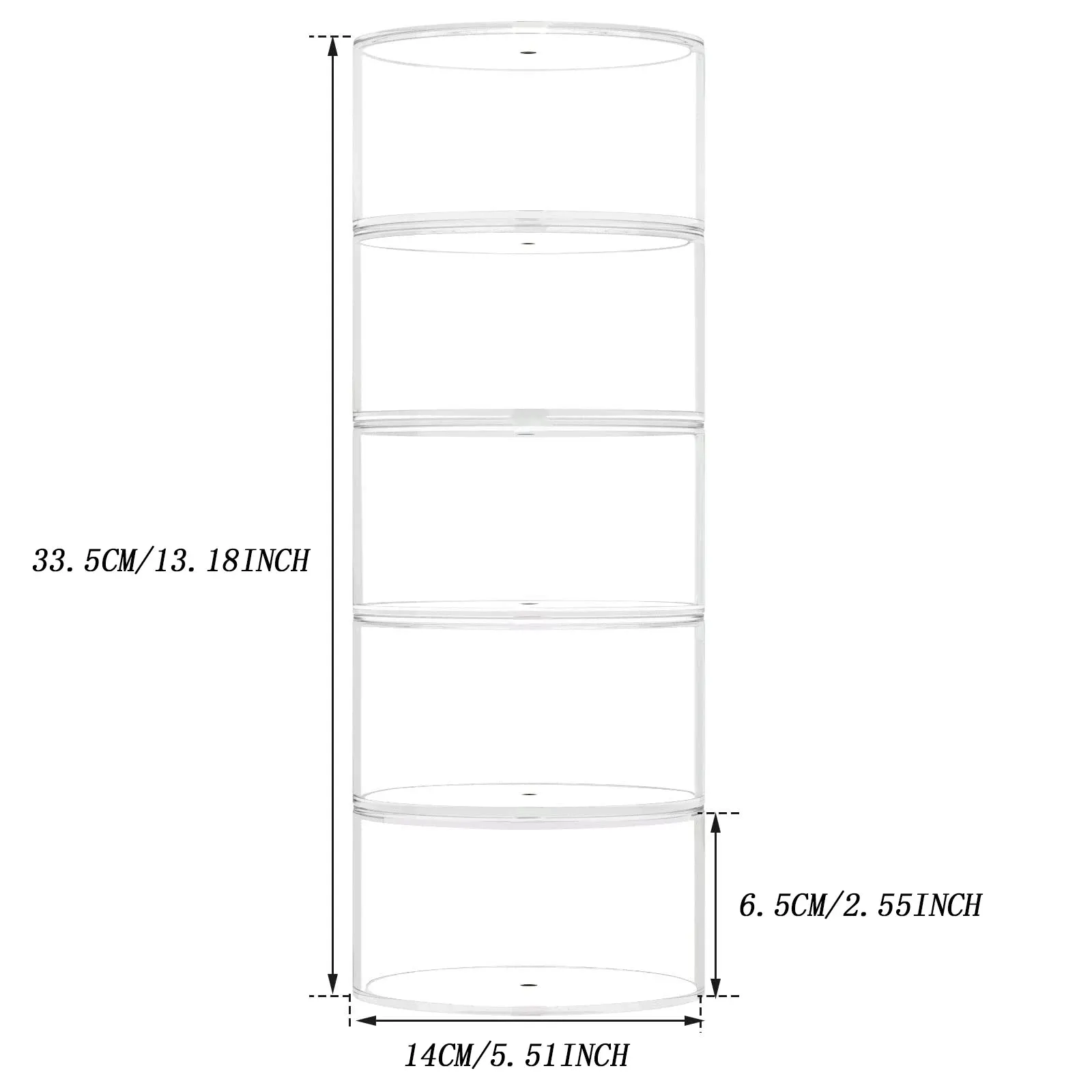 Acrylic Five Layer Organiser