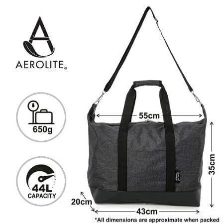 Aerolite (55x35x20cm) 44L Lightweight Holdall, Hand Cabin Luggage Bag