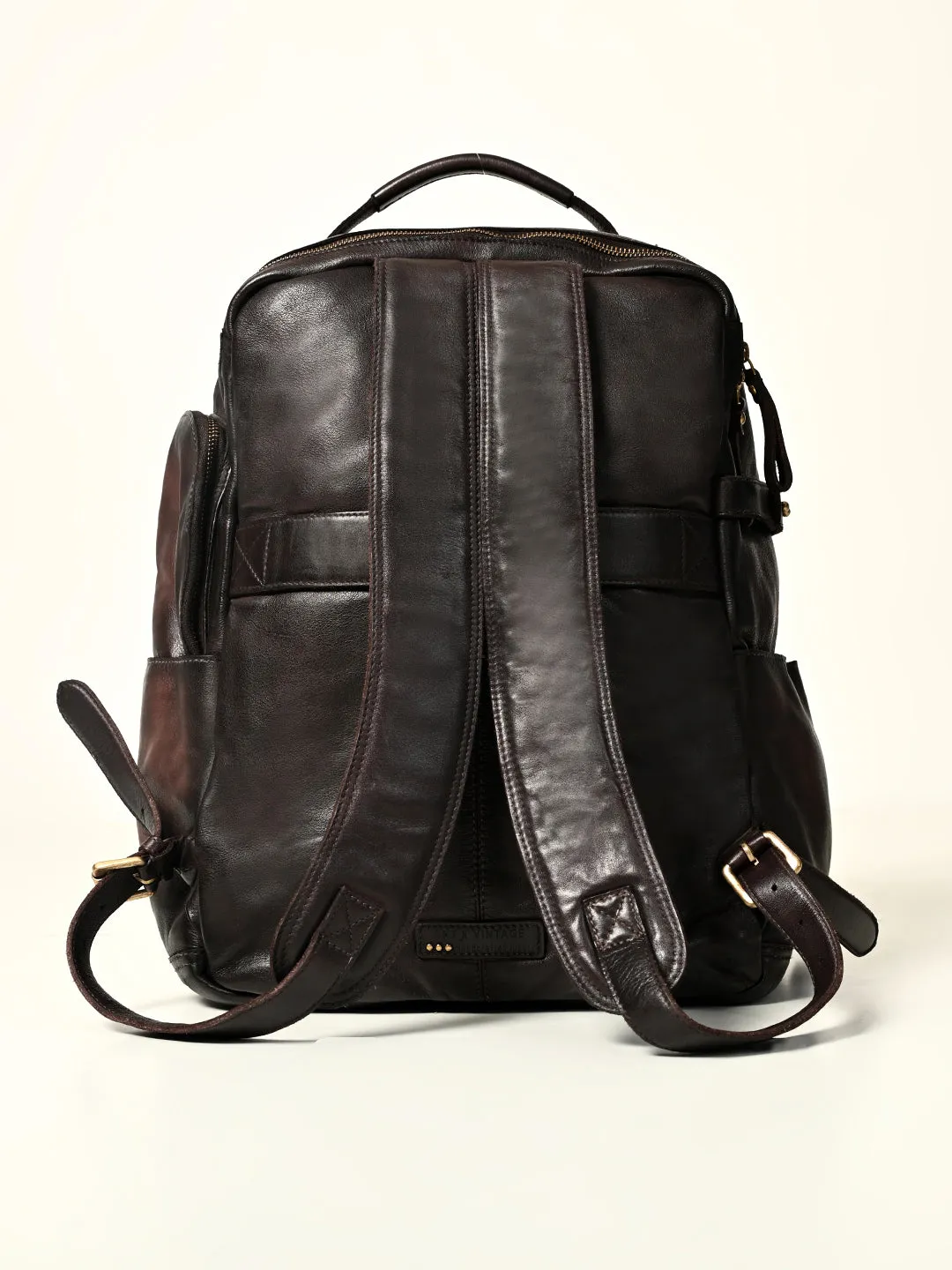 Art N Vintage Slider : Real Leather Brown Backpack