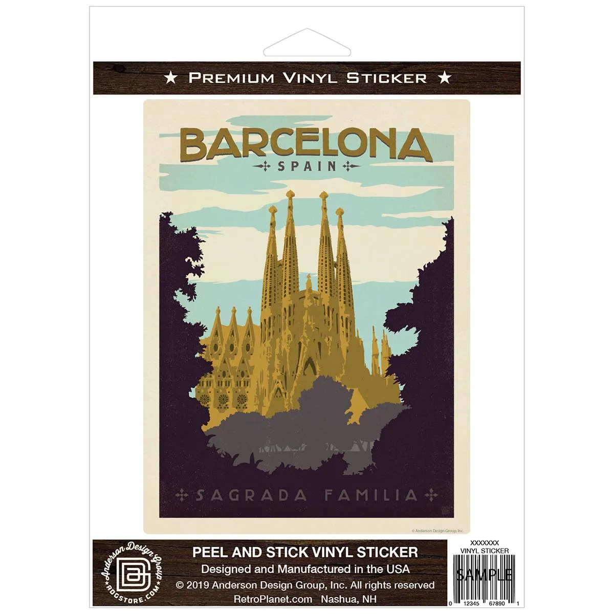 Barcelona Spain Sagrada Familia Church Vinyl Sticker