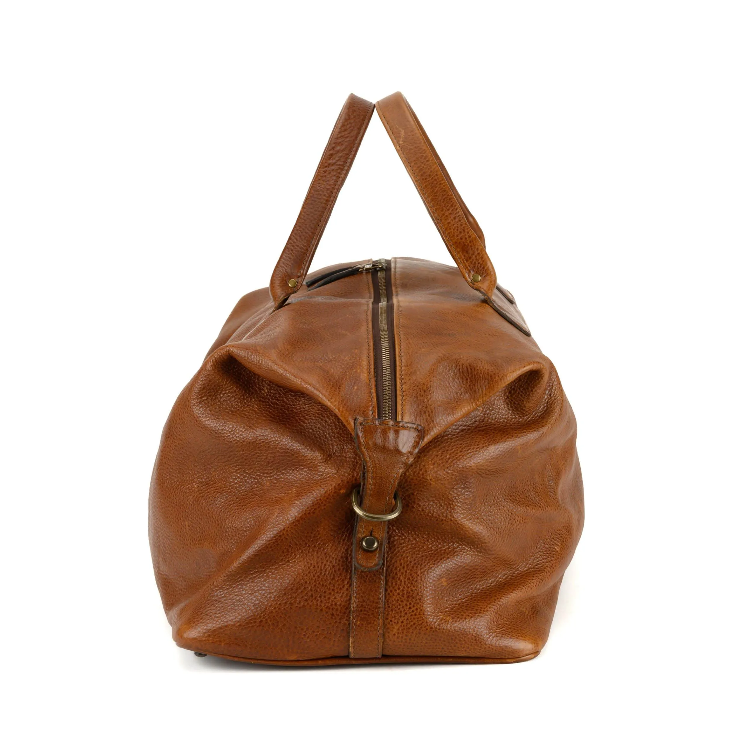 Benedict Leather Weekend Bag- Titan Milled Honey