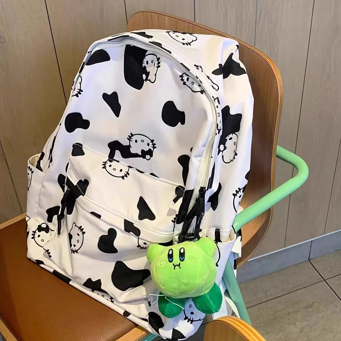 BLACK AND WHITE CUTE BACKPACK PL53238