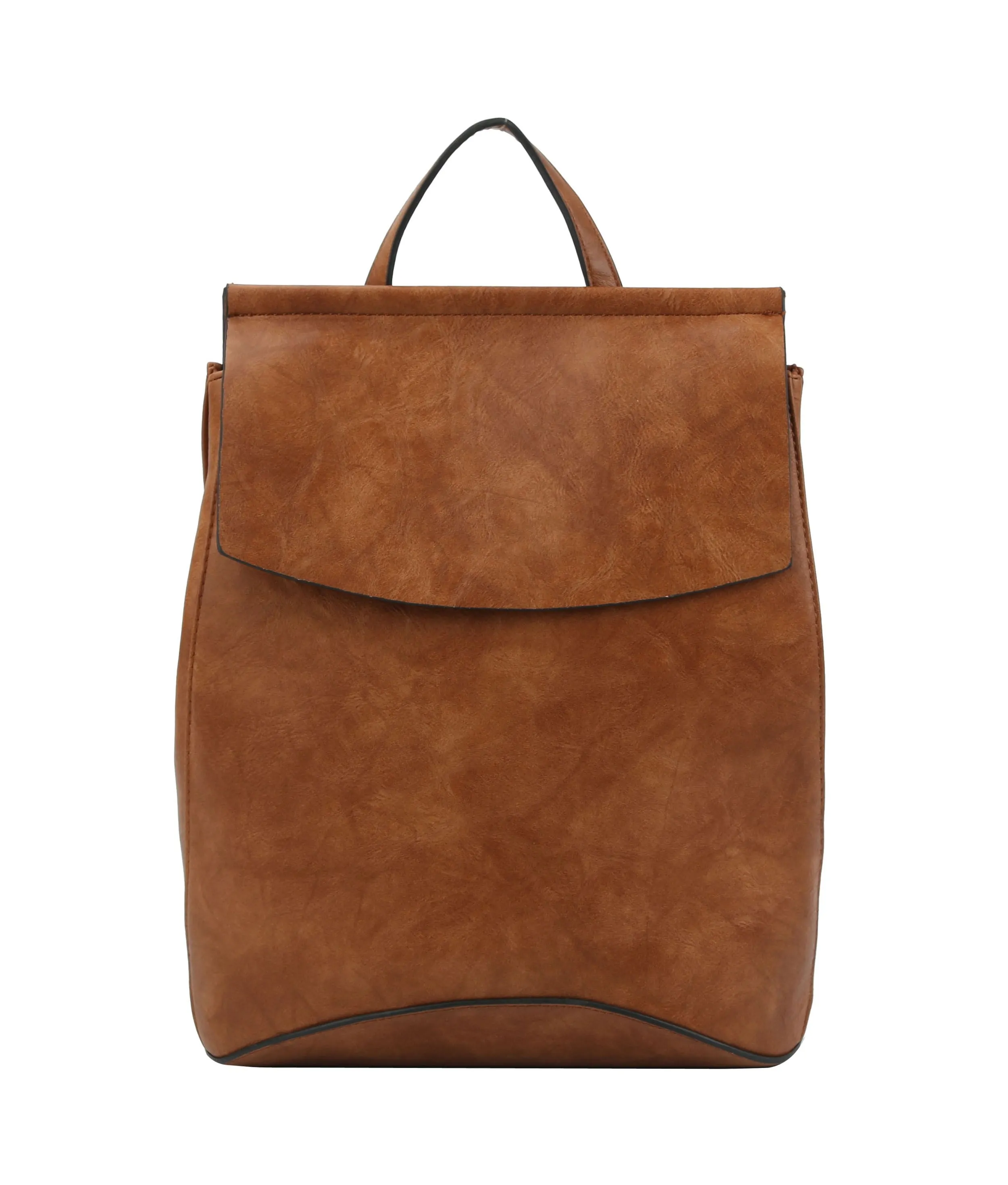 Brown Fashion Convertible Daily Backpack Shoulder Bag