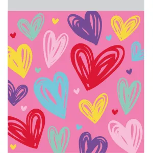 Bulk Multicolor Valentines Sandwich Bags w/ Zipper, (Case of 120)