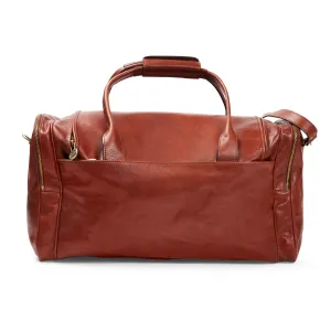 Burrows & Hare Italian Leather Weekend Bag - Tan