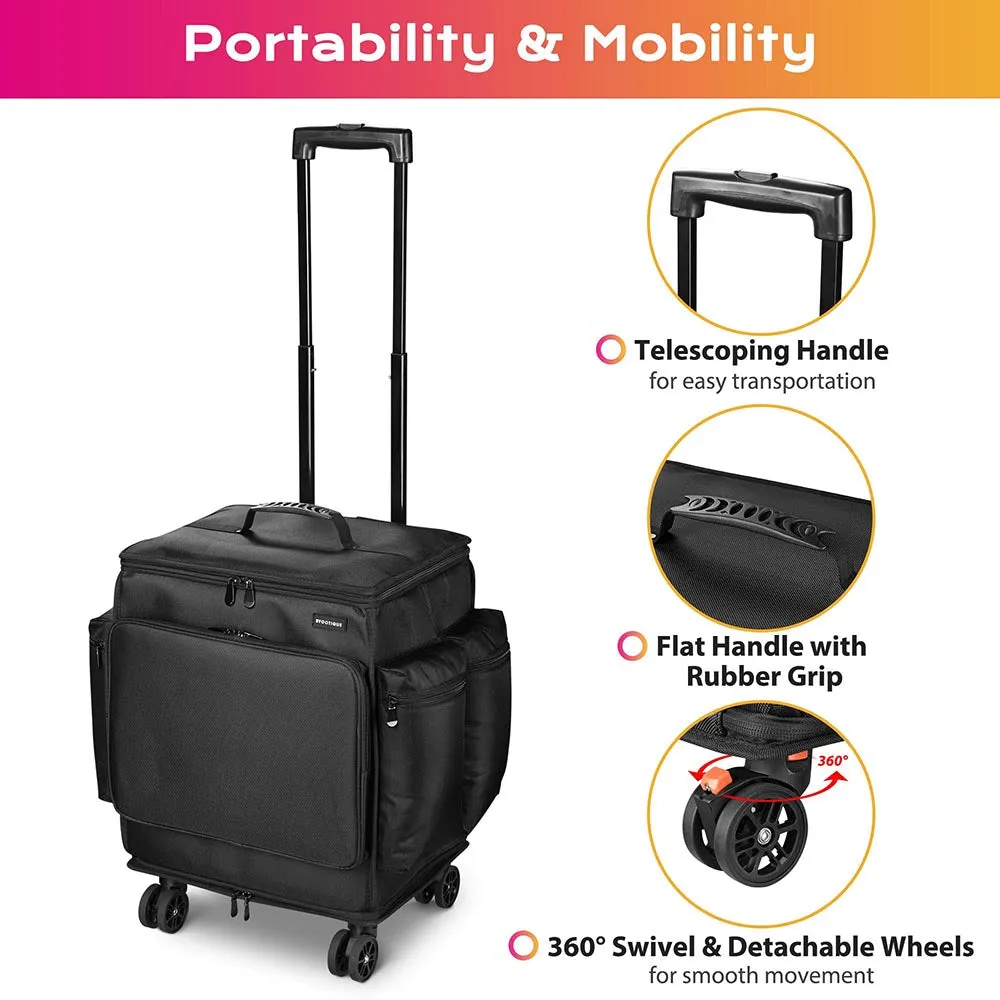 Byootique Hairdresser Suitcase on Wheels for Hairstylist Makeup Artist