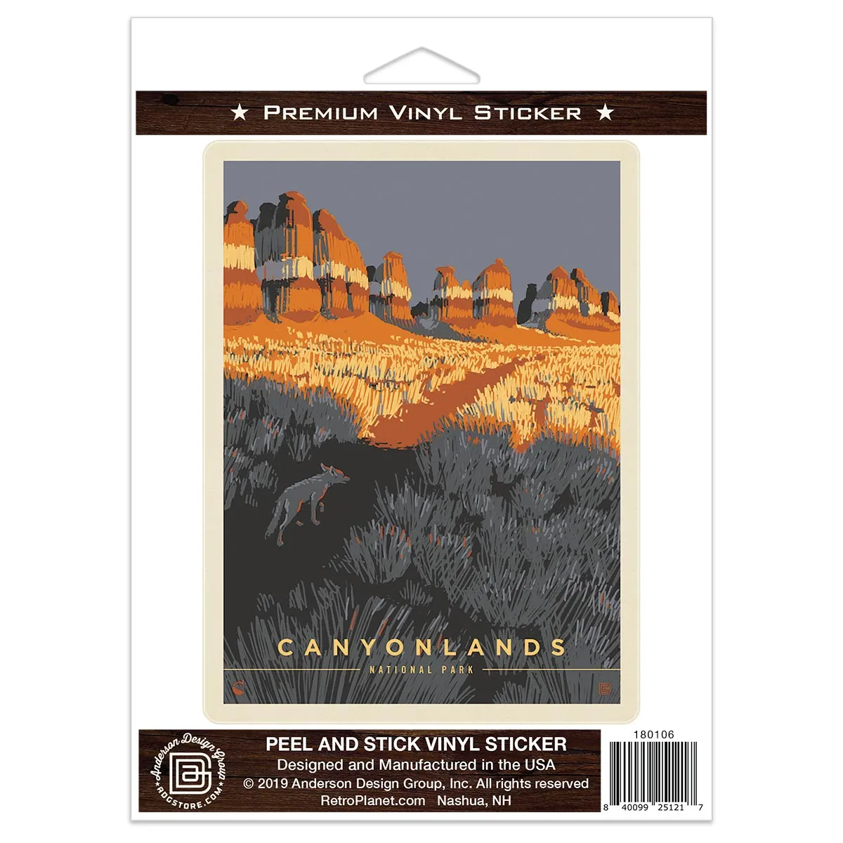 Canyonlands National Park Utah Wolf Vinyl Sticker