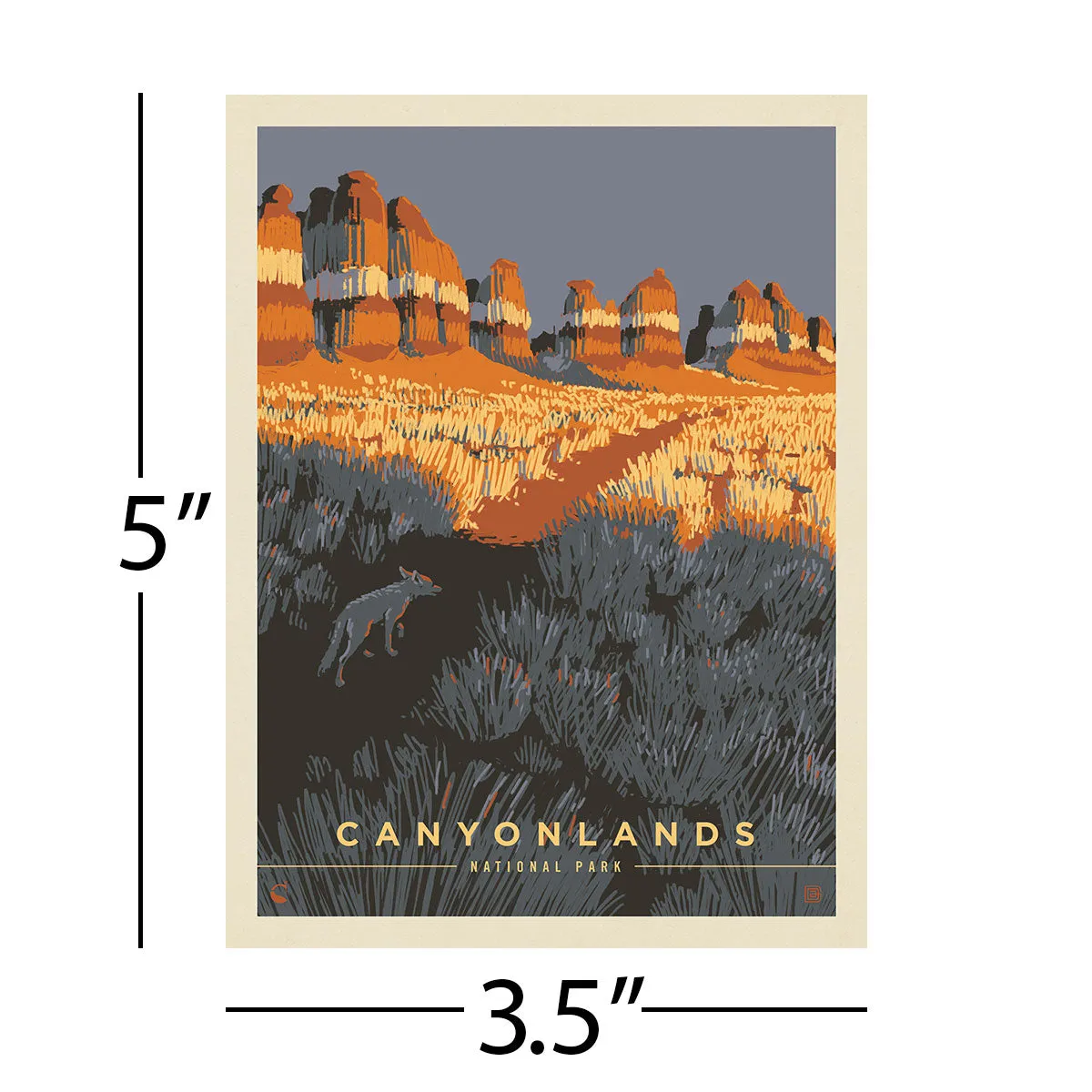 Canyonlands National Park Utah Wolf Vinyl Sticker