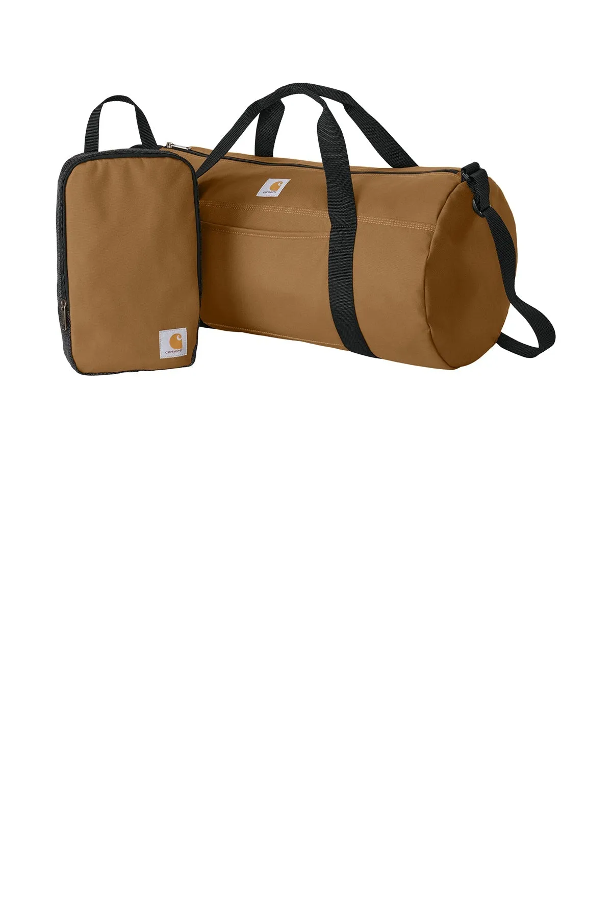 Carhartt Canvas Packable Custom Duffel with Pouch, Carhartt Brown