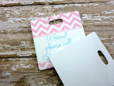 Chevron Luggage Tags Set of 2