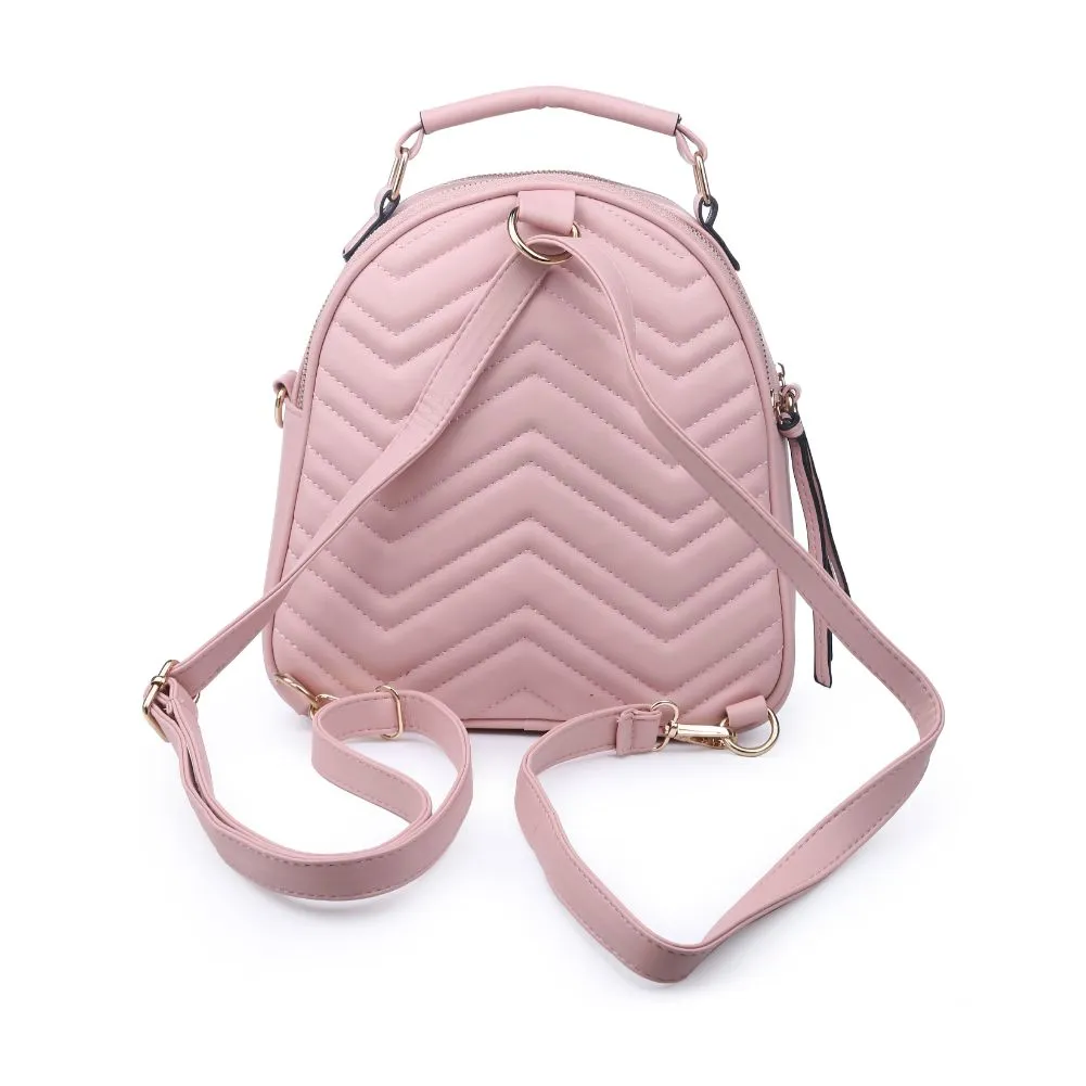 Constance V Stitch Double Zip Backpack