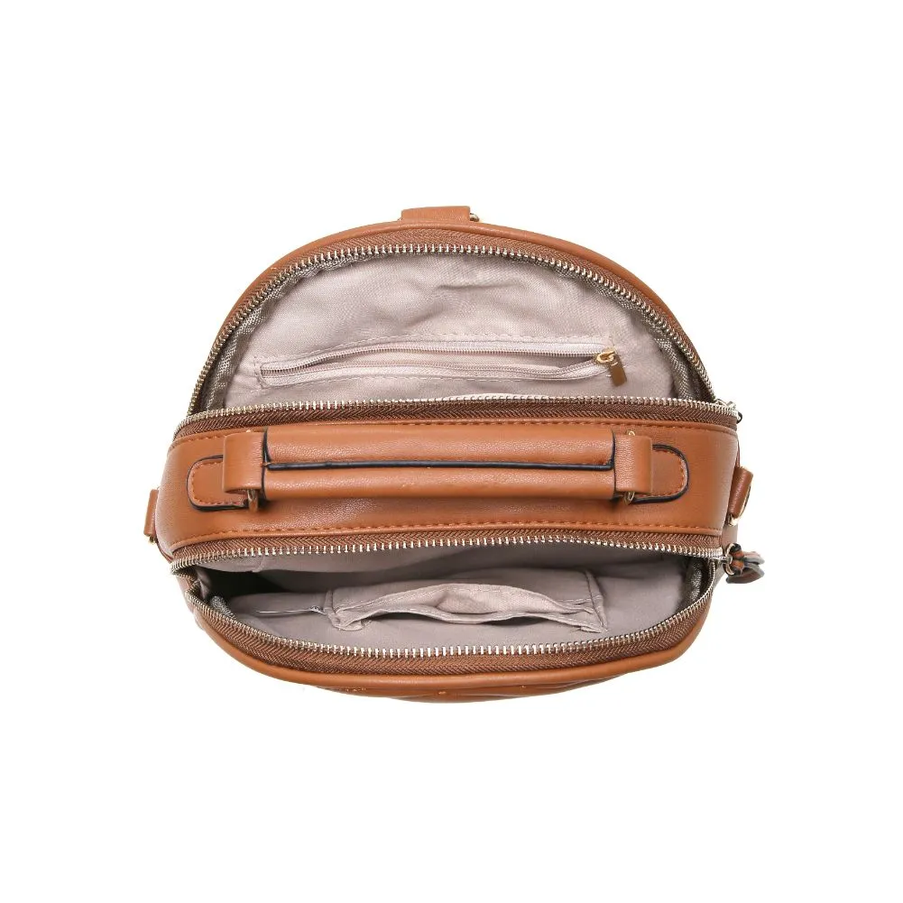 Constance V Stitch Double Zip Backpack