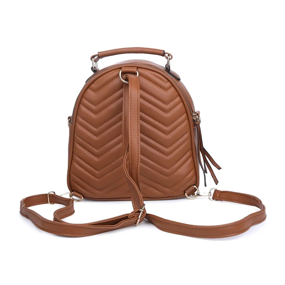 Constance V Stitch Double Zip Backpack