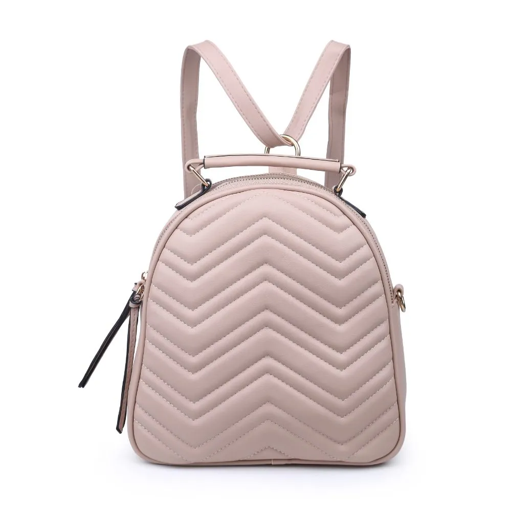 Constance V Stitch Double Zip Backpack