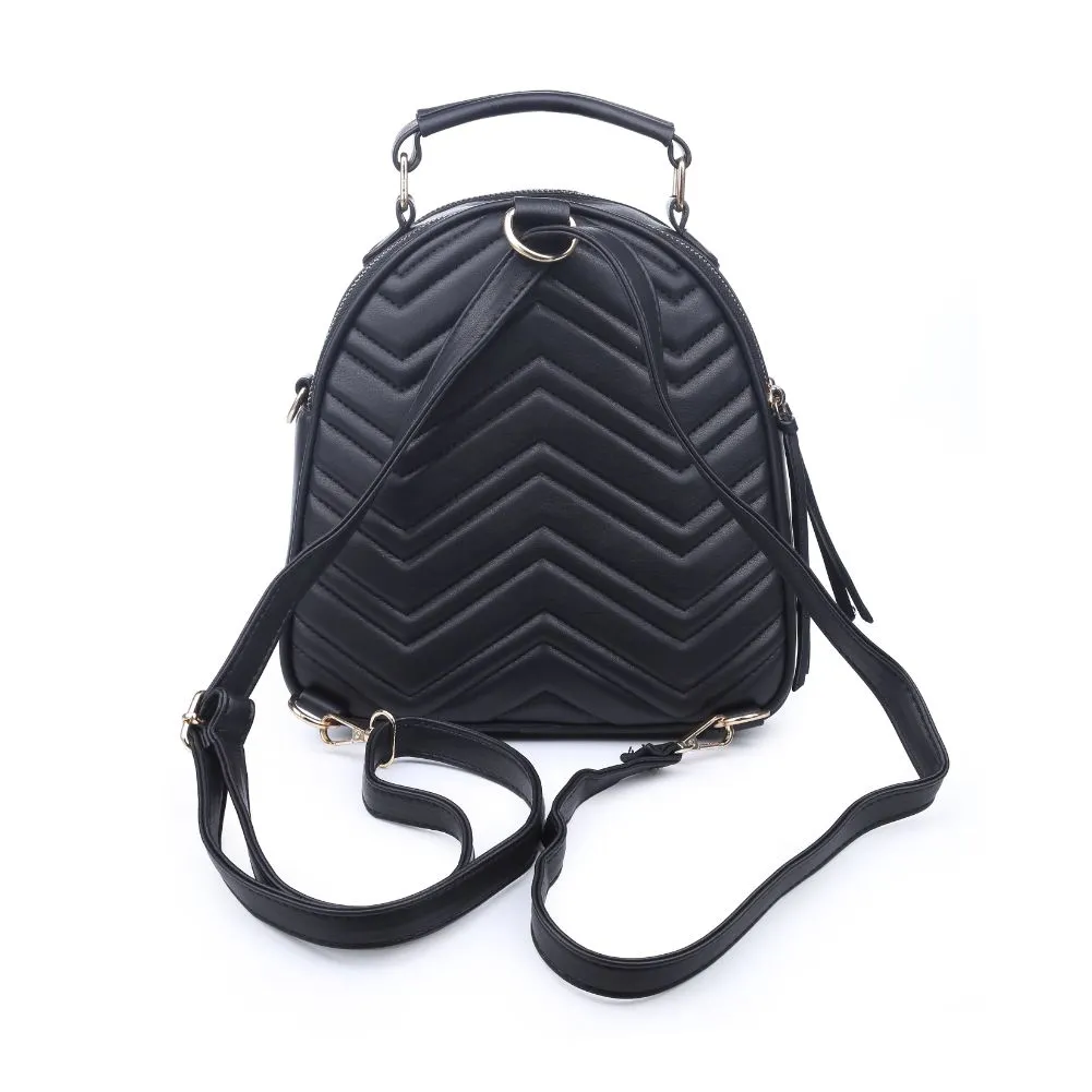 Constance V Stitch Double Zip Backpack