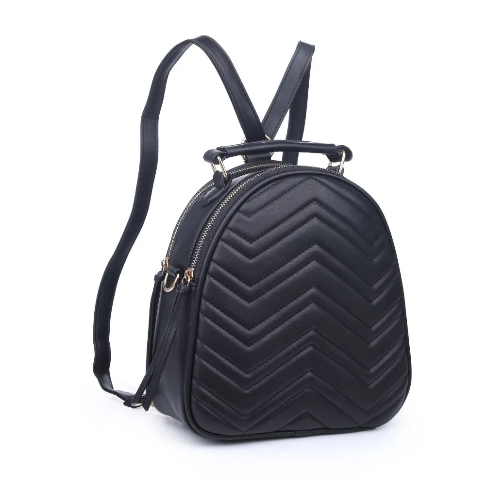 Constance V Stitch Double Zip Backpack