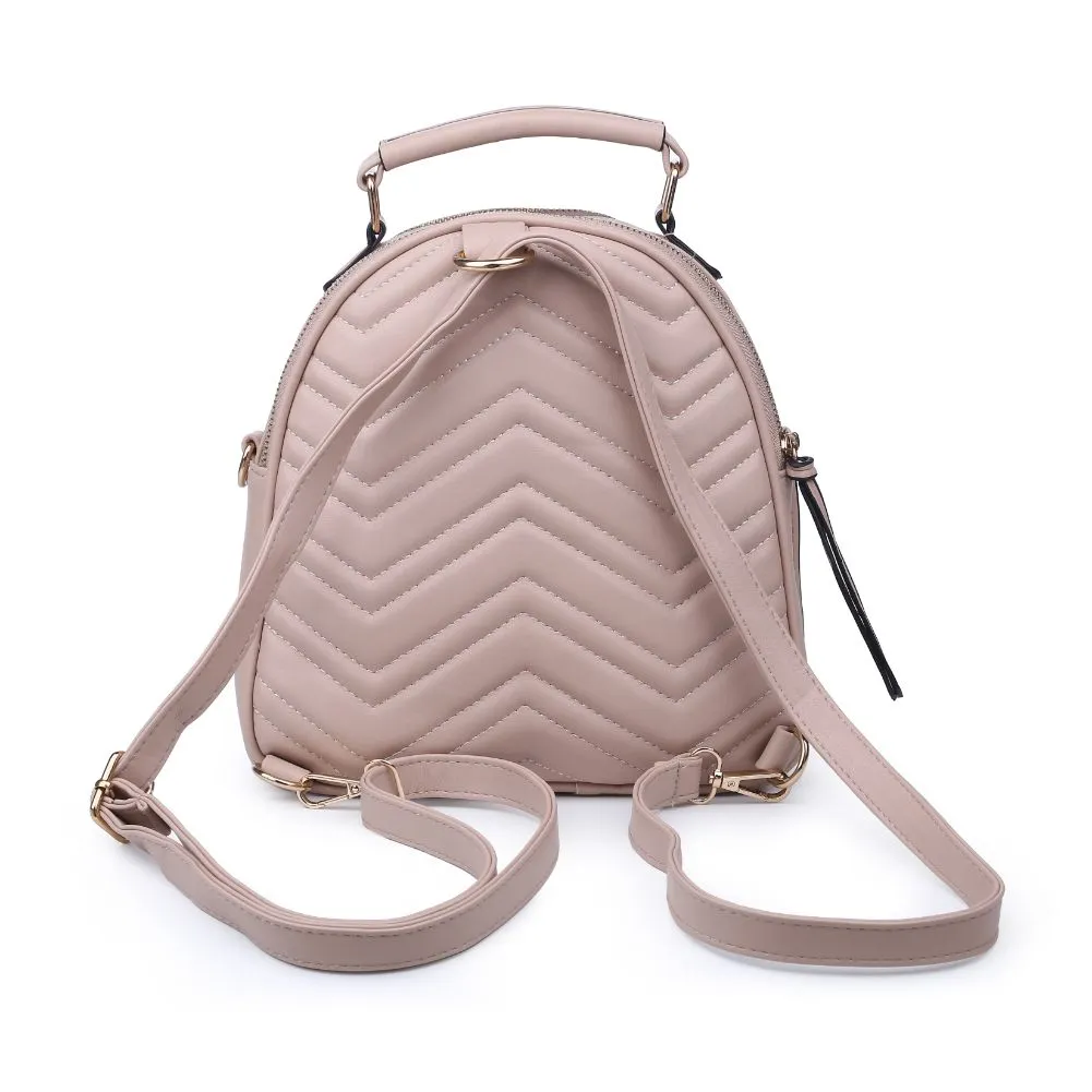 Constance V Stitch Double Zip Backpack