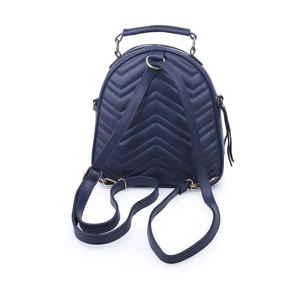 Constance V Stitch Double Zip Backpack