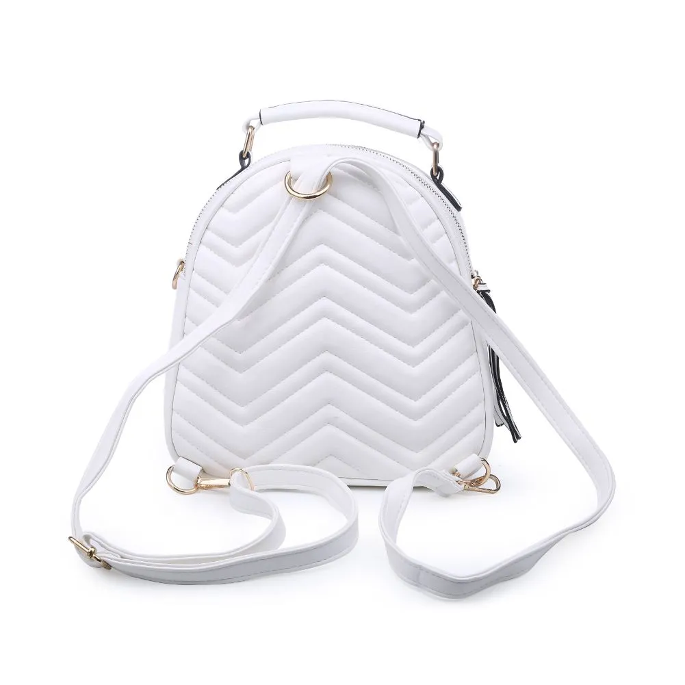 Constance V Stitch Double Zip Backpack