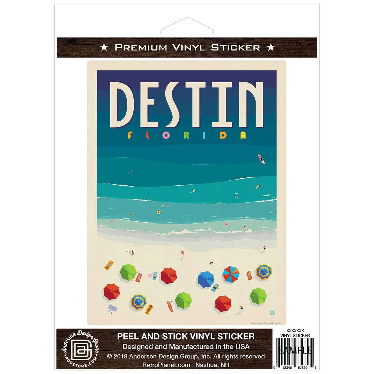 Destin Florida Beach Vinyl Sticker