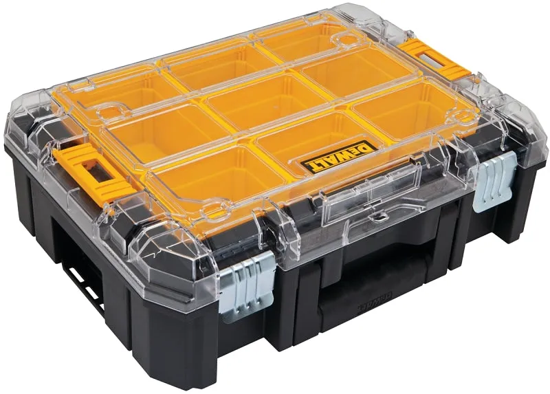 DeWALT DWST17805 Tool Organizer with Clear Lid, 17.16 in W, 5.65 in H, Plastic, Black :EA: QUANTITY: 1