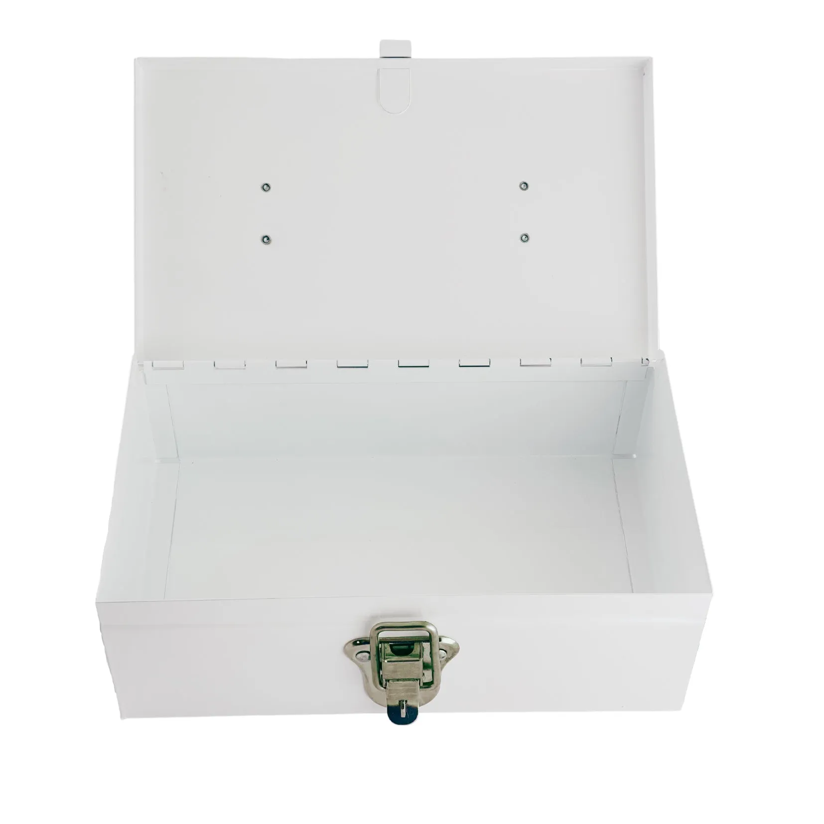 Empty First Aid Small Metal Box - White (1)