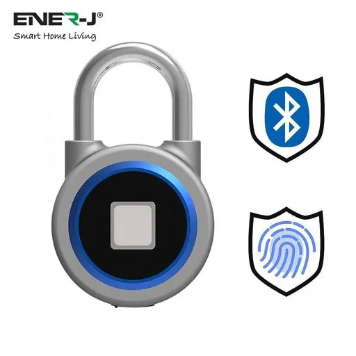 Fingerprint Padlock, Bluetooth Lock, Smart Padlock with Keyless Biometric, IP65 Water Resistant