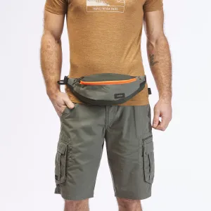 Forclaz Travel Belt Bag, Khaki/Orange