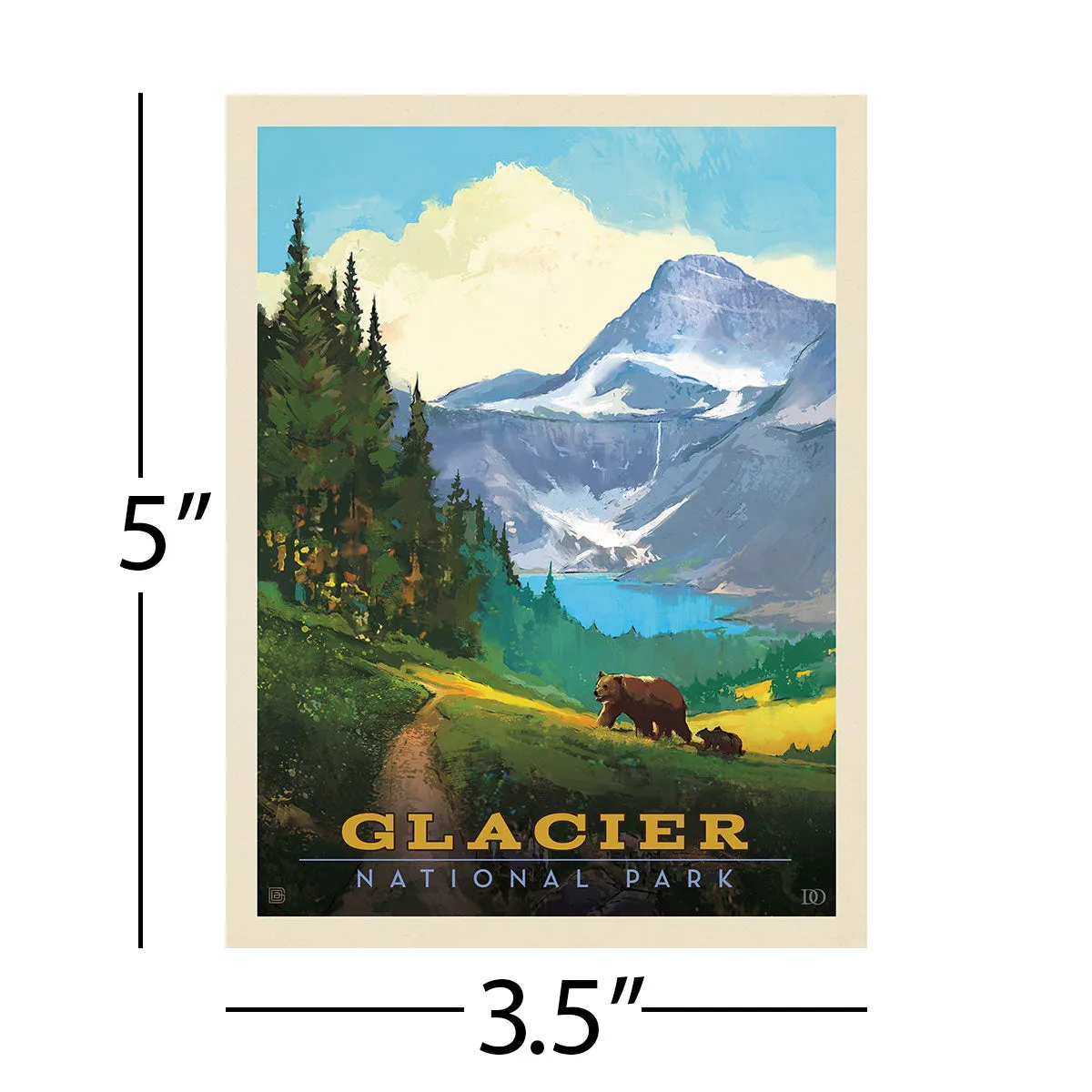 Glacier National Park Montana Bears Vinyl Sticker