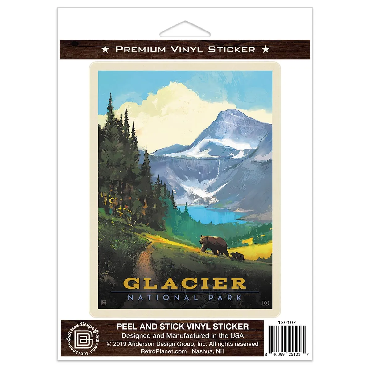 Glacier National Park Montana Bears Vinyl Sticker