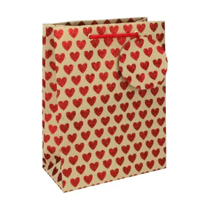 Glitter Hearts Medium Gift Bag