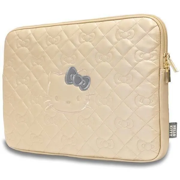 Hello Kitty Zip PU Quilted Bow Sleeve for 14" Laptop Gold – HKCSZPEKHBPK