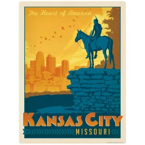 Kansas City Missouri Scout Statue Vinyl Sticker