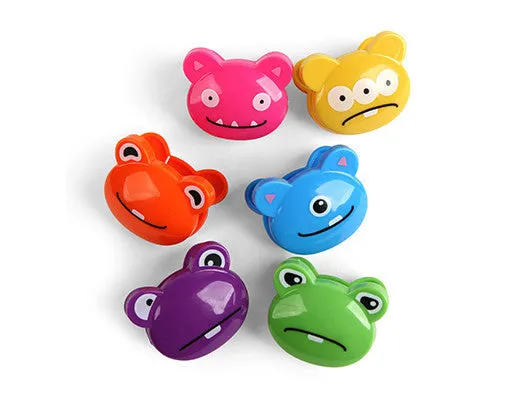 Kikkerland Crazy Monster Bag Clips, Set of 6