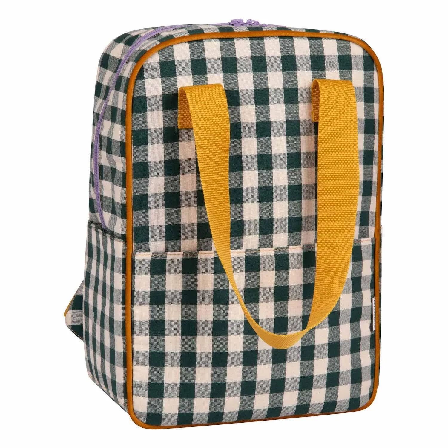 Large Backpack | Gingham | Green Grass