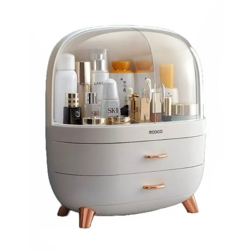 Makeup Organizer With Duo Drawers White