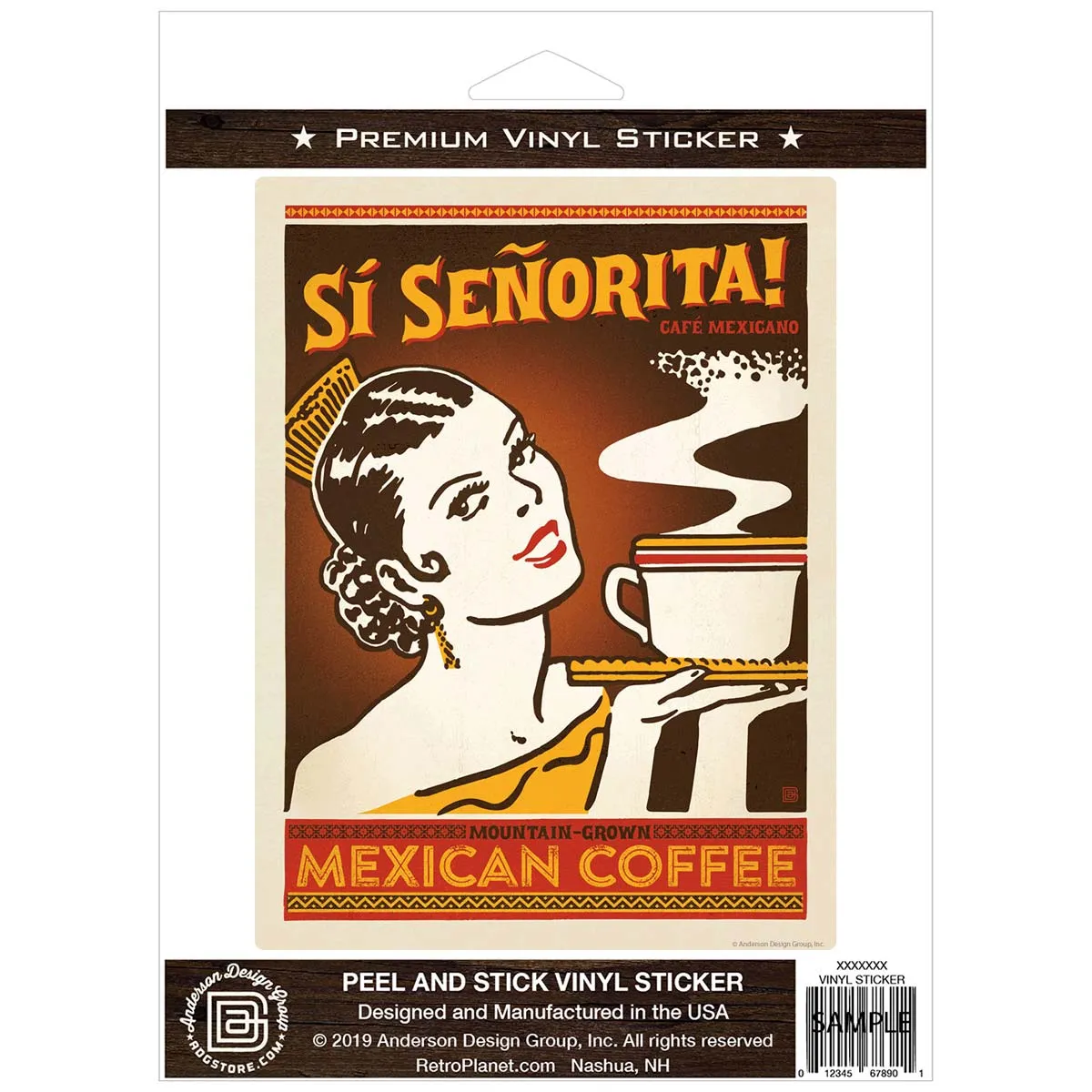 Mexican Coffee Si Senorita Vinyl Sticker