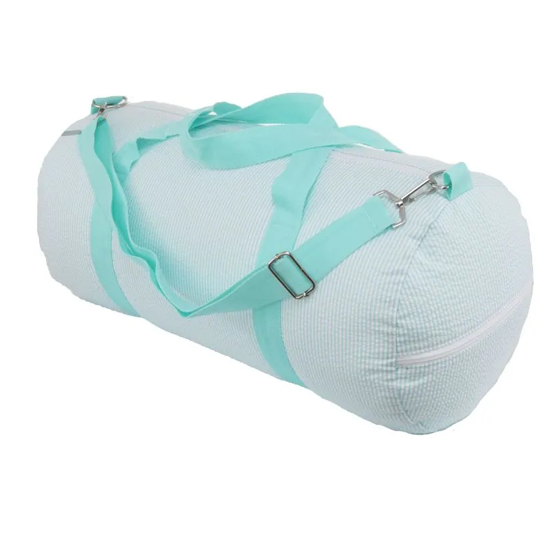 Mint Seersucker Weekend Duffel #707M