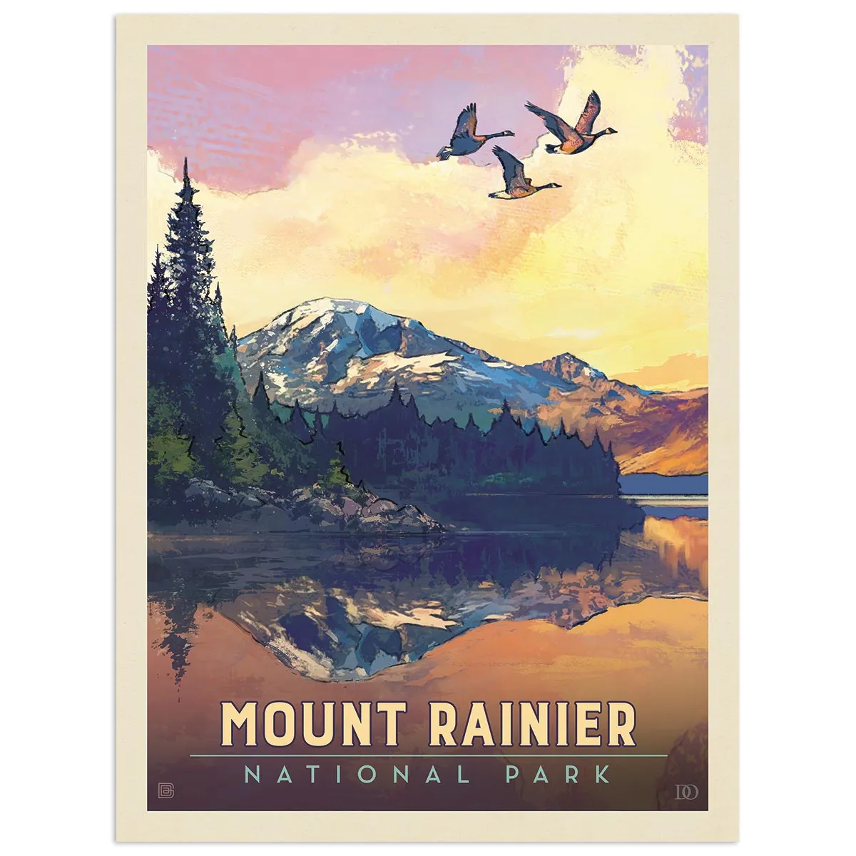 Mount Rainier National Park Washington Vinyl Sticker