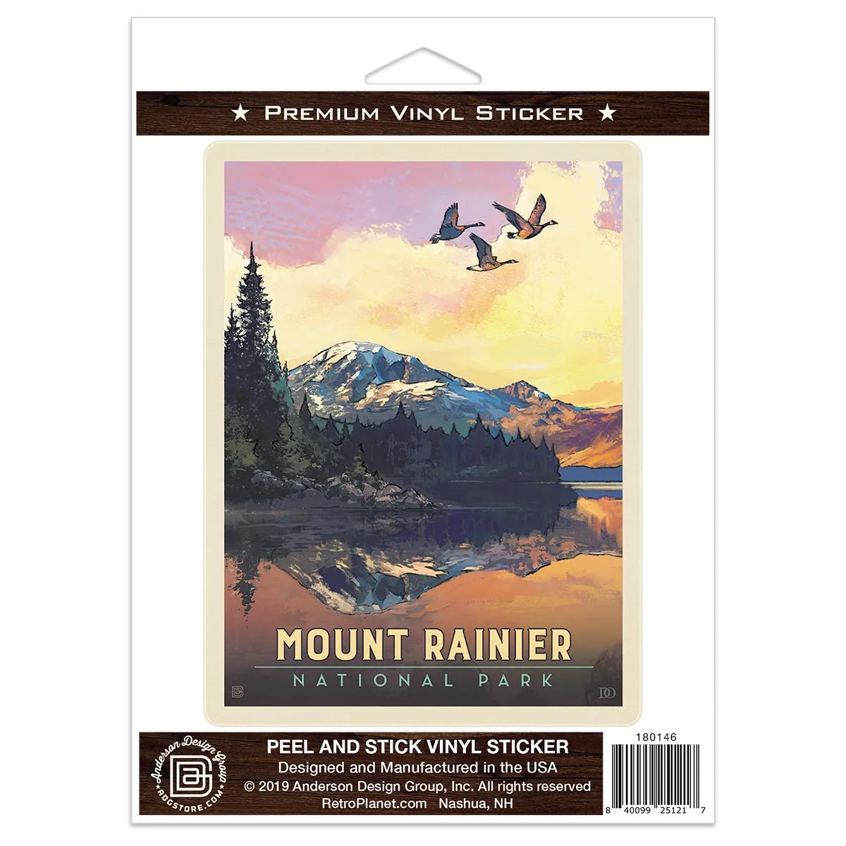 Mount Rainier National Park Washington Vinyl Sticker